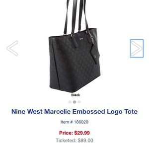 nine west marcelie small trap tote